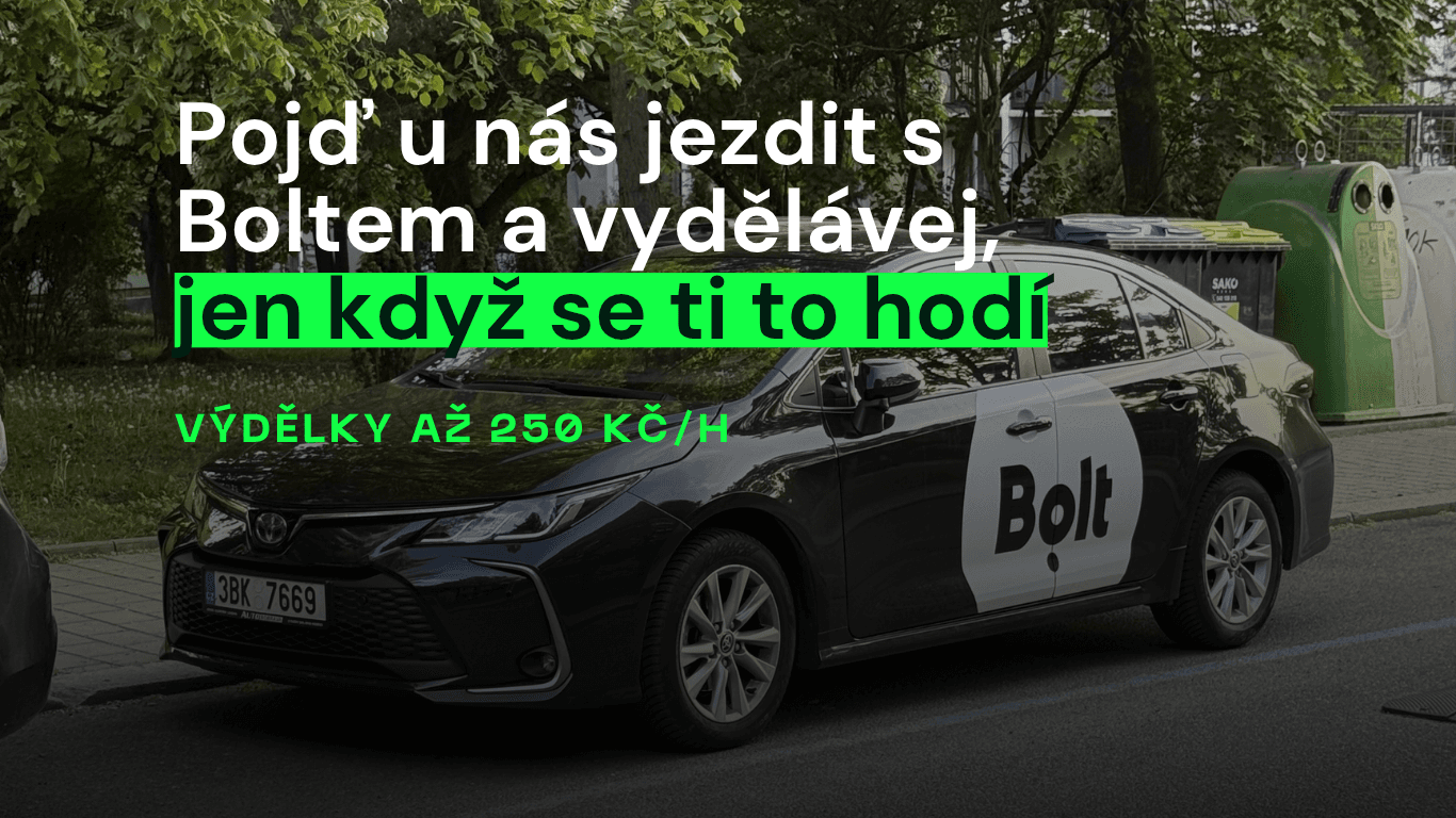 Brigáda řidič/ka Boltu. Směny si plánuješ podle sebe