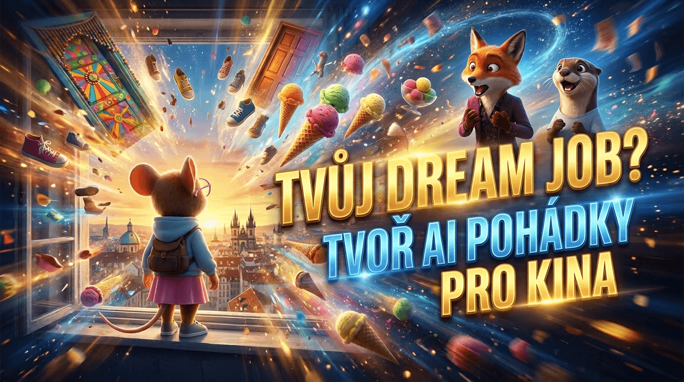 Práce snů pro kreativce: Tvoř s námi AI animované pohádky pro kina