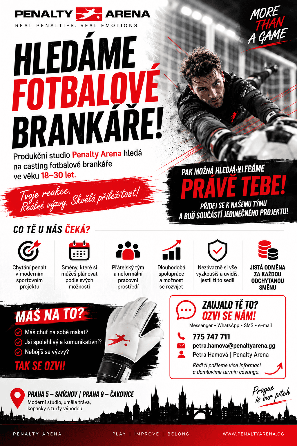 hledáme fotbalového brankáře